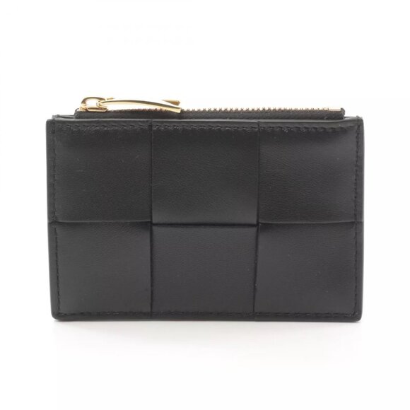 BOTTEGA VENETA Maxi Intrecciato coin purse 681009VCQC48425 leather Black NEW - Picture 2 of 6